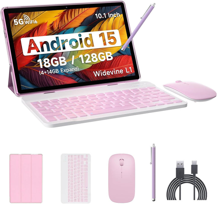 IWEGGO Tablet Android 15, 10 pulgadas 18 GB RAM+128 GB ROM\/2TB tab...