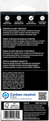 Tweezerman Pinzas de punta inclinada clásica inoxidable