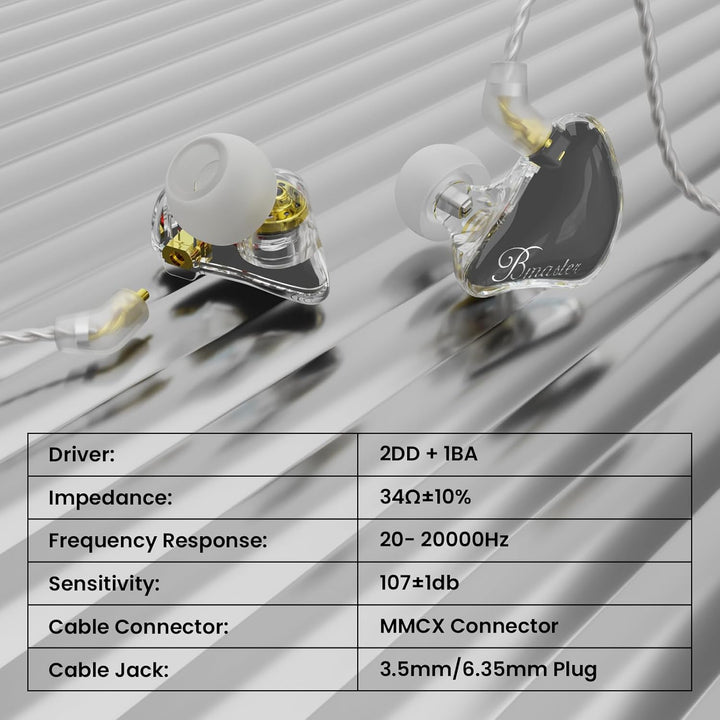 BASN - Auriculares de monitor intrauditivo, auriculares IEM de trip...