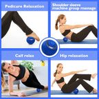 Pelota de Masaje Vibratoria de 4 Velocidades de Alta Intensidad para Fitness y Yoga, Rodillo de Masaje que Alivia la Tensión Muscular, Dolor y Presión, Pelotas de Masaje (Azul)