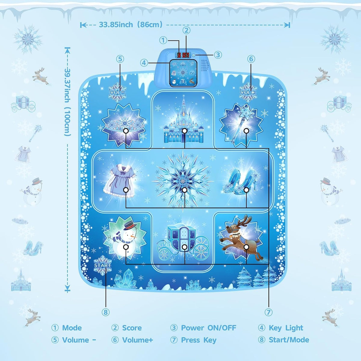 Tapete de baile de Frozen Toys para niñas de 3 a 12 años