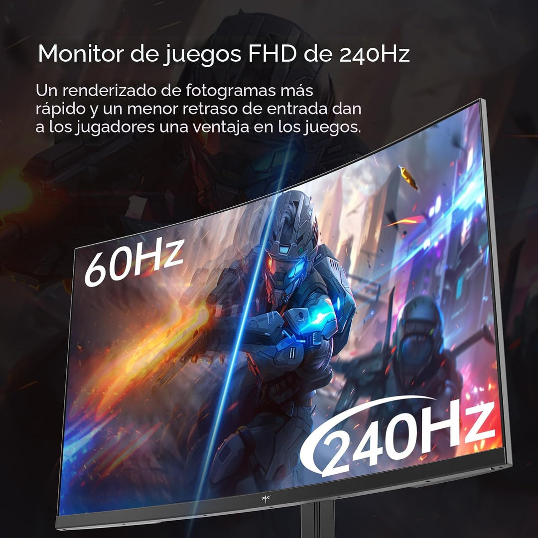 KTC Monitor curvo para juegos de 32 pulgadas y 240 Hz, FHD 1080P 15...