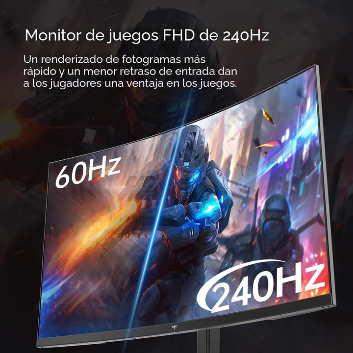 KTC Monitor curvo para juegos de 32 pulgadas y 240 Hz, FHD 1080P 15...