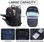ANTERK Mochila para laptop, mochilas para laptop de 18.4 pulgadas para hombres, Azul, 18,4 pulgadas