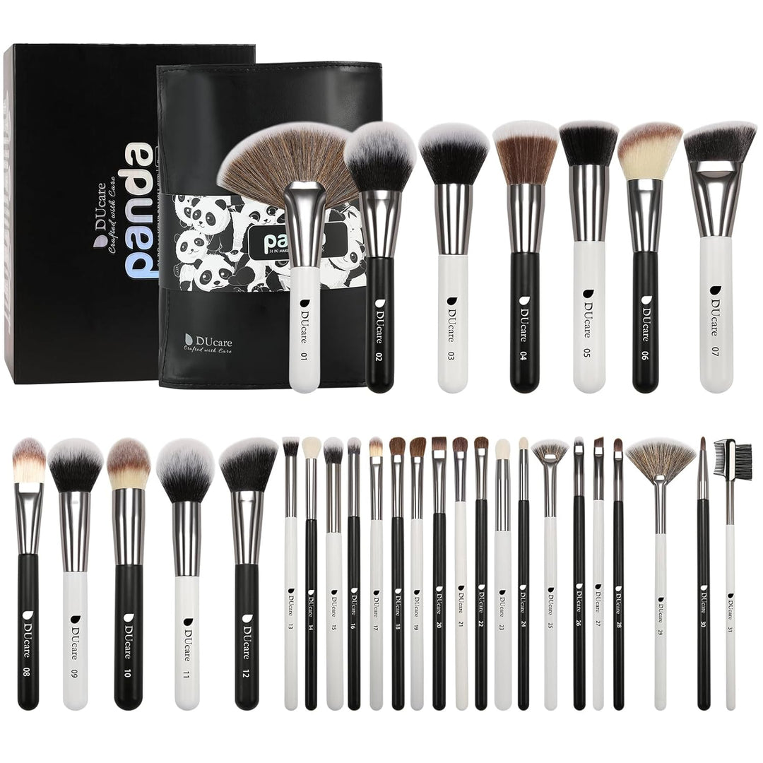 DUcare Juego de brochas de maquillaje profesional, 31 piezas, serie...