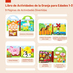 hahaland Libro ocupado para niños pequeños de 1 a 3 años - Tablero ocupado