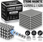 Bolas magnéticas de construcción creativa de plata 1000PCS para adultos