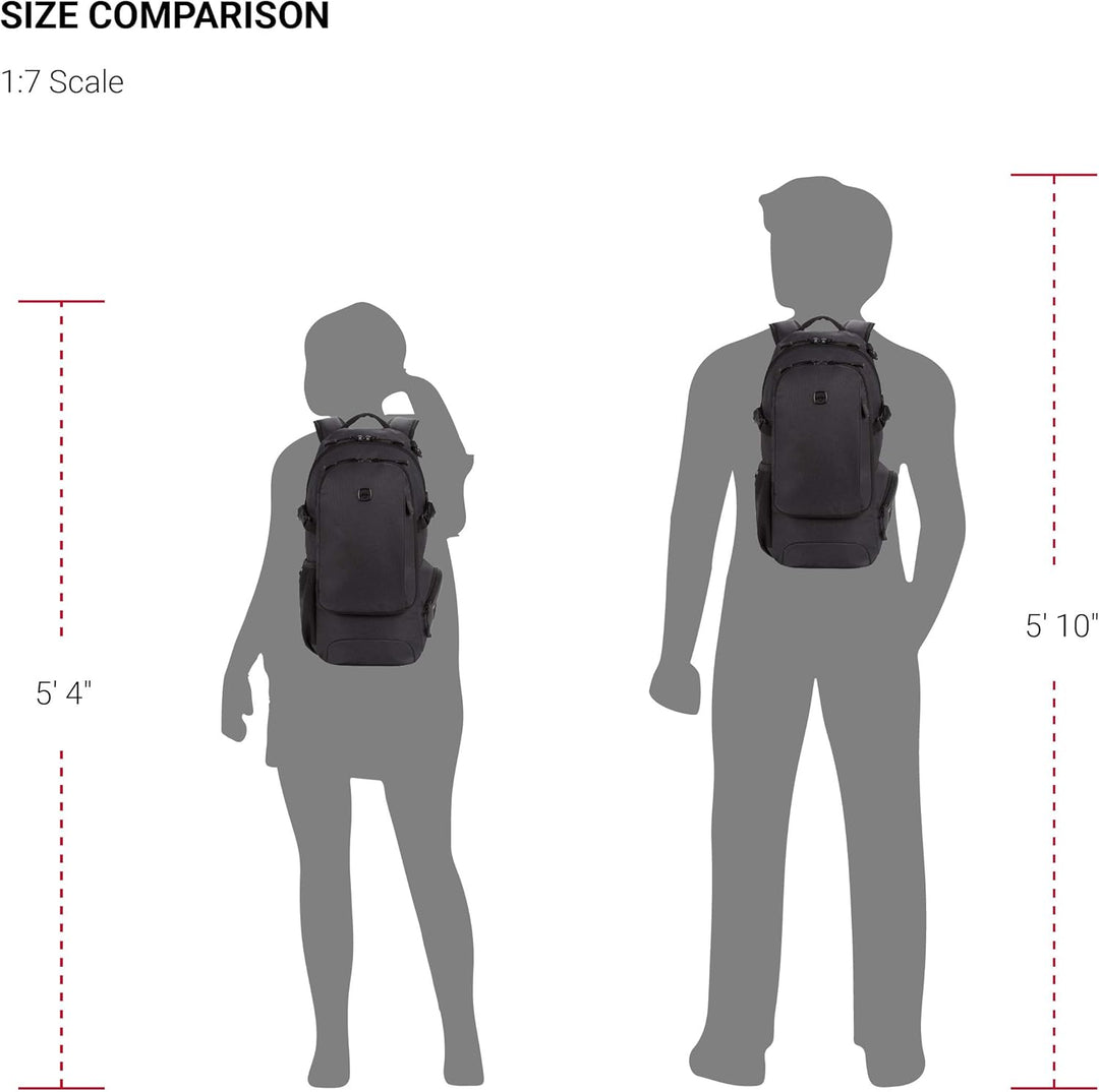 SwissGear 3598 Mochila Mochila de Día Estrecha, Gris oscuro
