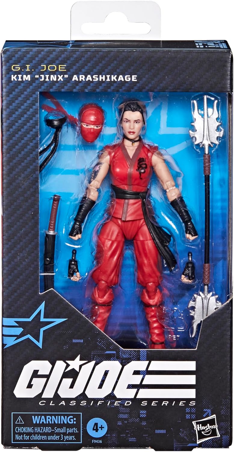 G.I. Joe Classified Series #124, Kim Jinx Arashikage, figura de acción coleccionable ninja de 6 pulgadas con 7 accesorios