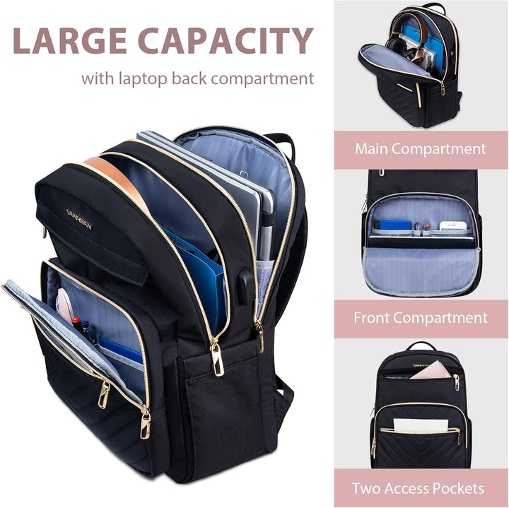 VANKEAN Mochila para laptop de 15.6 pulgadas para mujeres y hombres...