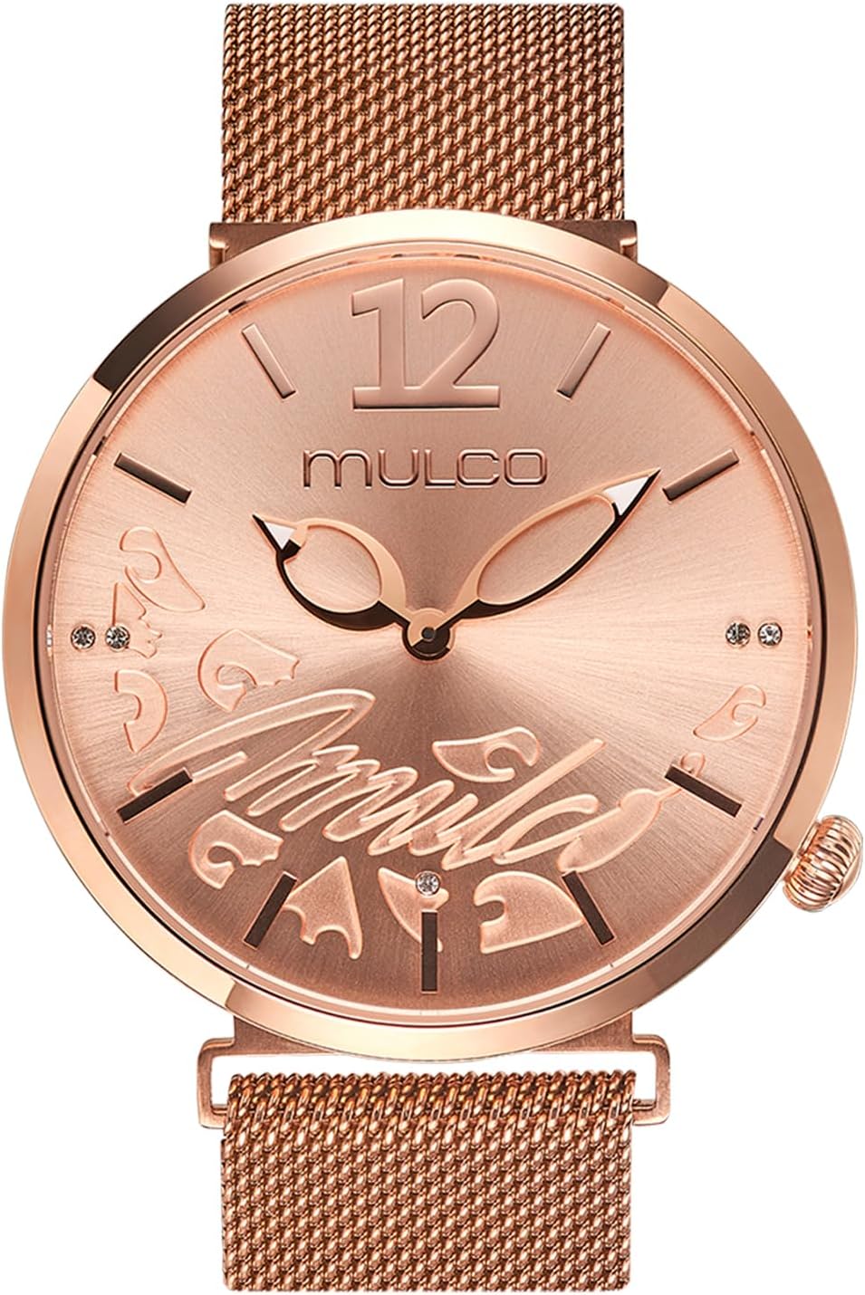MULCO Relojes para Hombres y Mujeres - Reloj Minimalista de malla, Caja y correa de acero inoxidable, Movimiento de cuarzo, Dial analógico premium, 100m - Resistente al agua