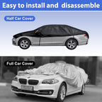 Cubierta de medio coche superior, cubierta protectora contra granizo con forro de algodón, cubierta para techo solar y parabrisas para hielo y nieve, cubierta para todo clima para el cuerpo del