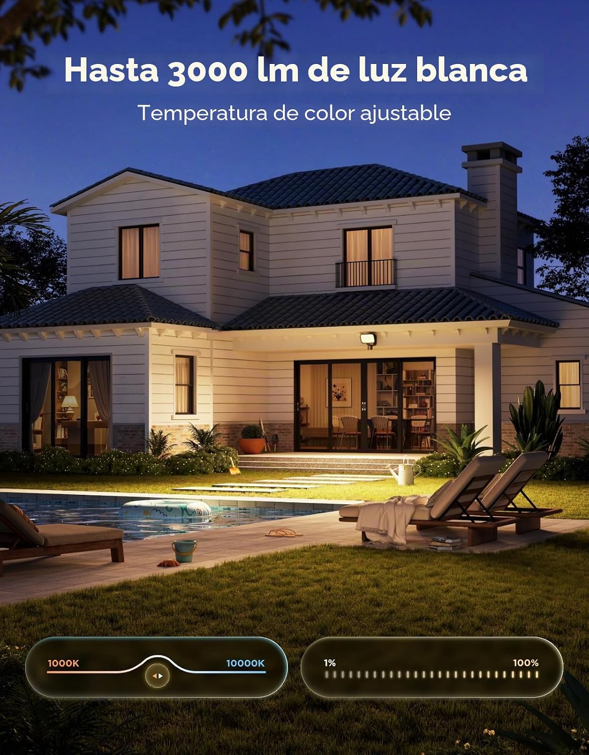 Govee Luz de inundación al aire libre de la pared, sensor de movimiento de