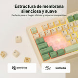 MechLands Aula S102 - Teclado de membrana para juegos con teclado n...