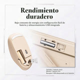 UBOTIE Combo de teclado y mouse inalámbricos, teclas redondas retro...