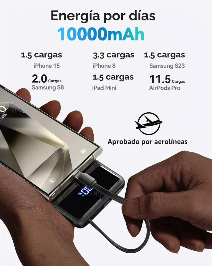 Cargador portátil INIU, banco de energía de 10000 mAh más delgado c...