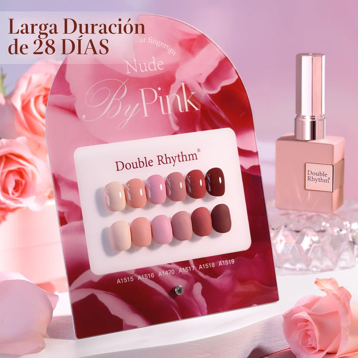 Double Rhythm Juego de 6 piezas de 15 ml de esmalte de uñas en gel,...