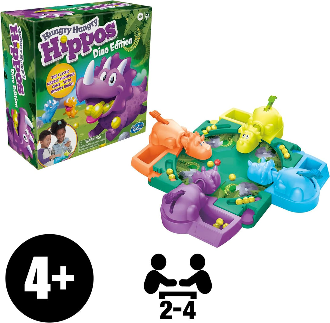 Hasbro Gaming Hungry Hungry Hippos Dino Edition Juego de Mesa, Jueg...