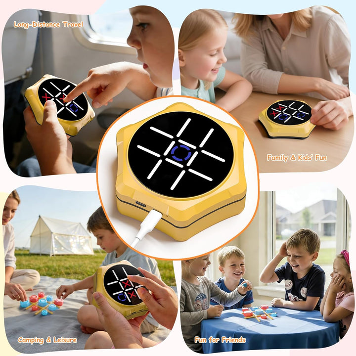 VDPDO Juego electrónico de Tic Tac Toe, 5 en 1 eléctrico Tic Tac To...