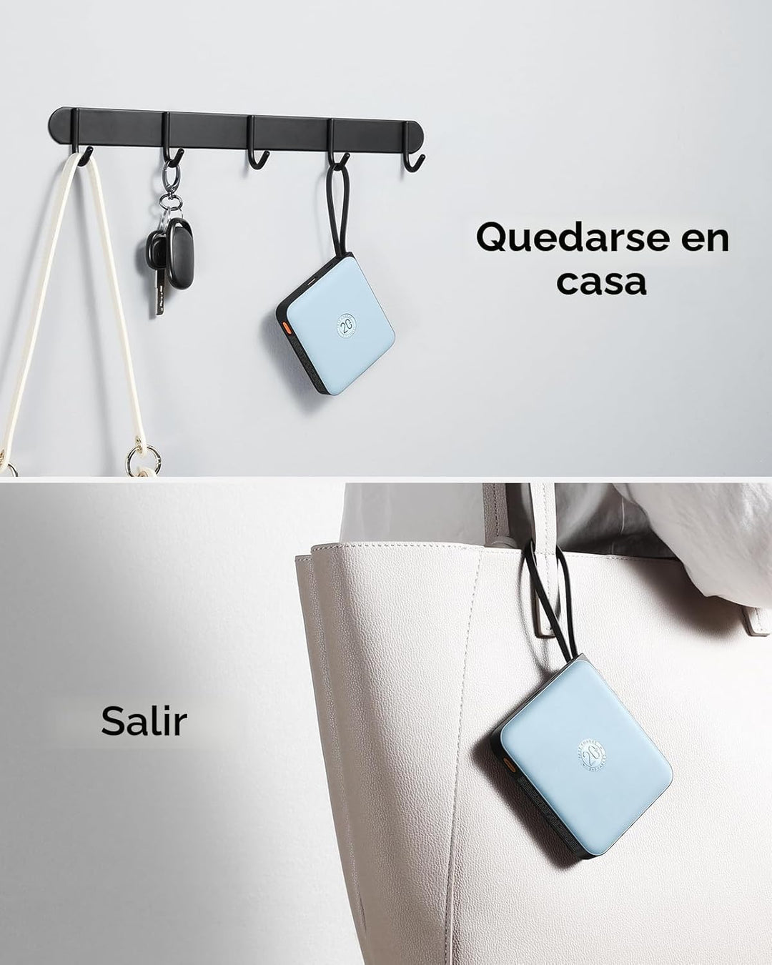 VRURC Cargador portátil para iPhone con cable incorporado, 10000mAh...