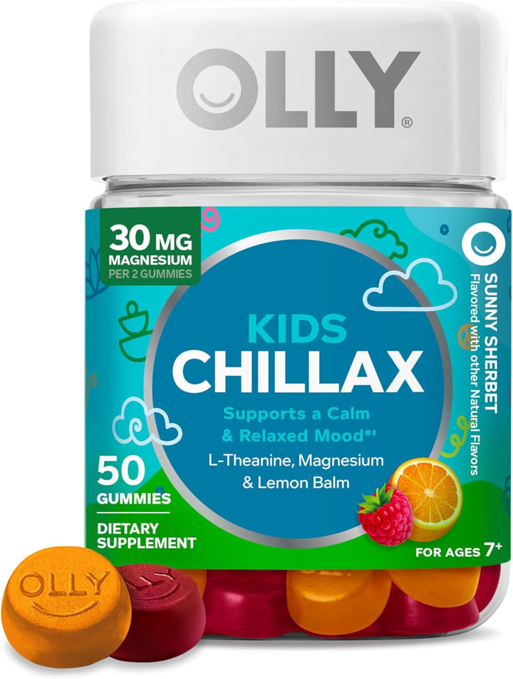 OLLY Gomitas Chillax para niños, magnesio, L-teanina, bálsamo de li...