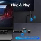 VENTION Transmisor y receptor inalámbrico HDMI Dongle 2.4/5GHz 4K Decording, 131FT /40M, adaptador Bluetooth, conexión de extensor inalámbrico con remitente con Miracast 1080P, negro
