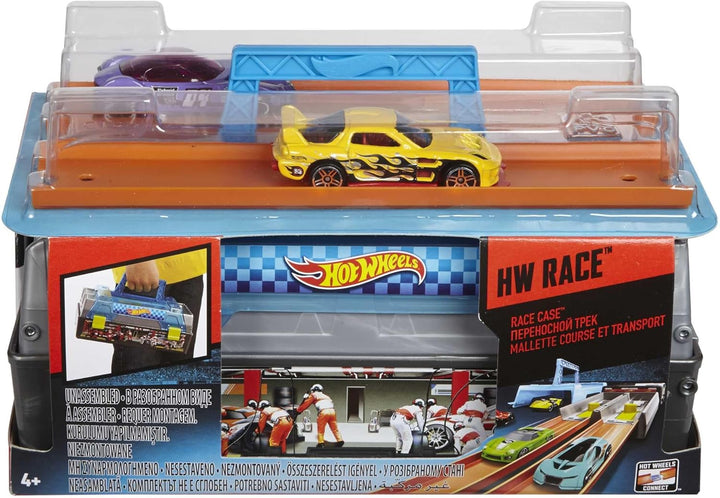 Hot Wheels Juego de autos de juguete y pistas, juego de caja de car...