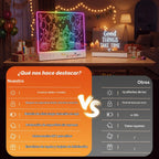 Tabla de Dibujo LED para Niños, 16" Tablero de Dibujo Iluminado Recargable DIY