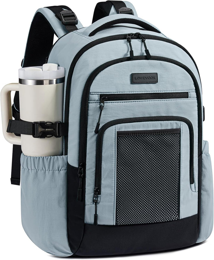 LOVEVOOK Mochila para laptop para mujer con portavasos grande, bols...
