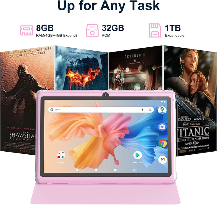 PEICHENG Tablet Android 14.0 de 7", RAM 8GB (3+5 Expand) + 32GB...