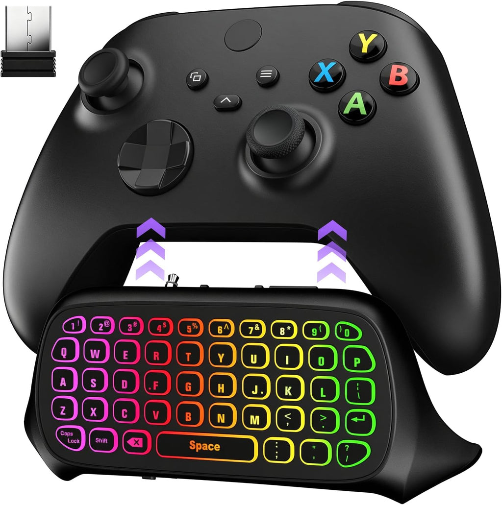 TiMOVO Teclado retroiluminado RGB para control de juegos Xbox, negro