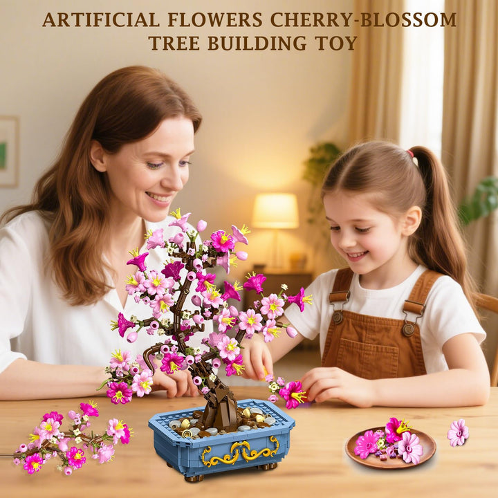 HOGOKIDS Juego de construcción de bonsái de flores de