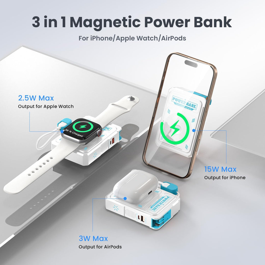 ummz para Magsafe Paquete de Batería 10000mAh, Cargador Portátil Ma...