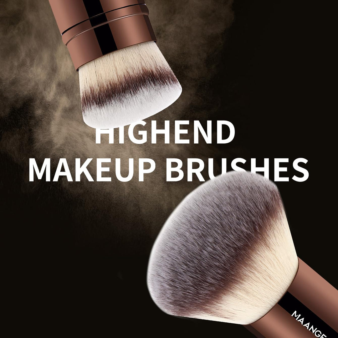 MAANGE 8 brochas de maquillaje con bolsa, pinceles de maquillaje mu...