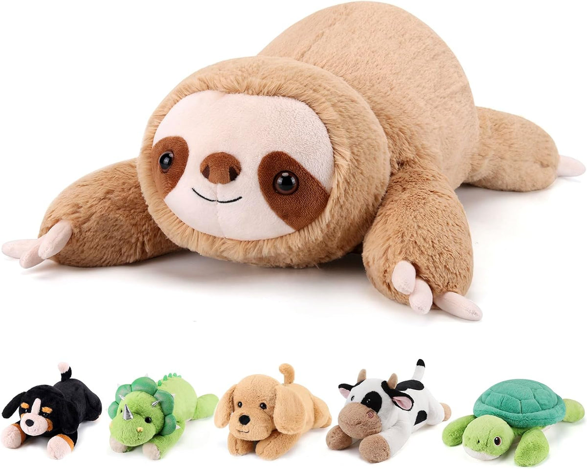 gnomantic Perezoso de Peluche Ponderado, Almohada de Peluche para Niños