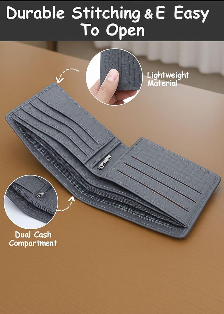 Cartera de cuero para hombre con bloqueo RFID para hombre, diseño m...