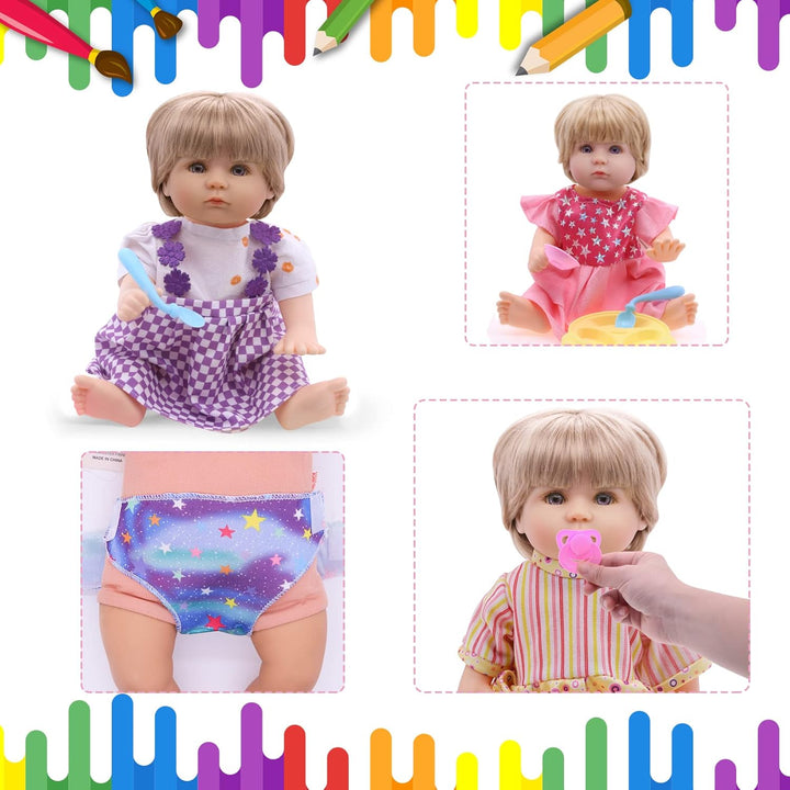Ropa de muñeca de bebé: se adapta a muñecas de 12, 13, 14, 15 pulga...