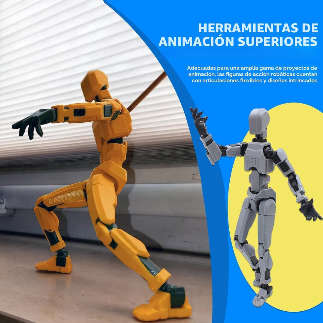 MerryXD Paquete de 6 figuras de acción 3D T13 completadas, muñeco N...
