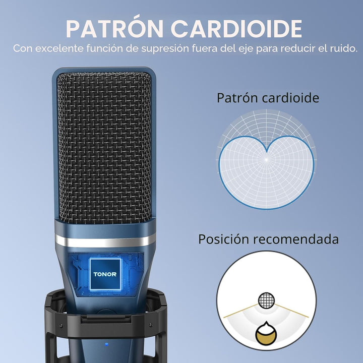 TONOR TC-777 - Micrófono de podcast, micrófono de computadora USB,...