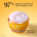 Olay Hidratante facial con vitamina C, crema iluminadora para mujer...