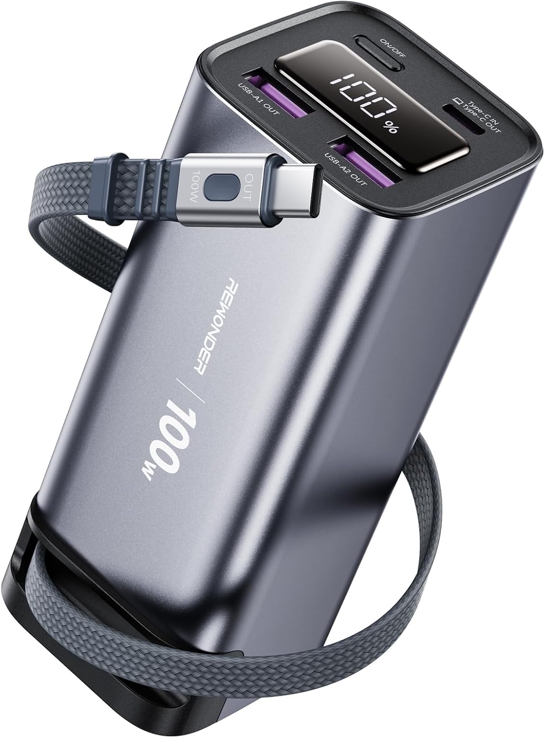 REWONDER Banco de energía de 100 W de carga rápida de 20000 mAh con...