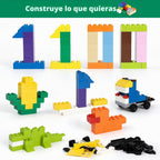 1100 piezas de bloques de construcción, compatibles con todas las principales marcas, bloques a granel clásicos, incluye ruedas, puerta, ventana, luces de calle