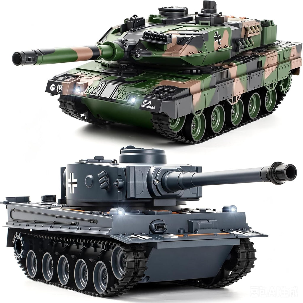 Set de tanque RC 1/22, juguete del ejército que dispara BBS con humo