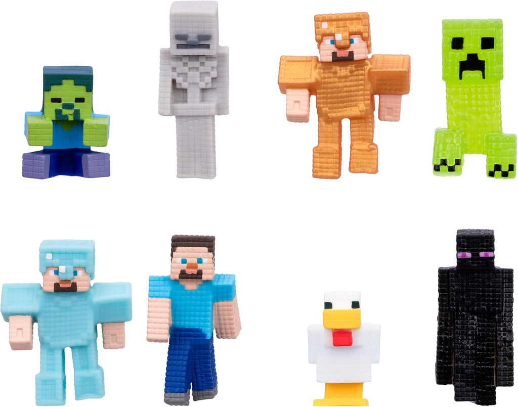 Goo Jitzu Minecraft Minis, paquete de 8 mini squishies elásticos y