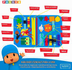 Pocoyo Montessori Busy Board - Diversión de aprendizaje preescolar con alfabeto y números, juguete educativo ideal de viaje para niños de 3 a 4 años (tablero de negocios)