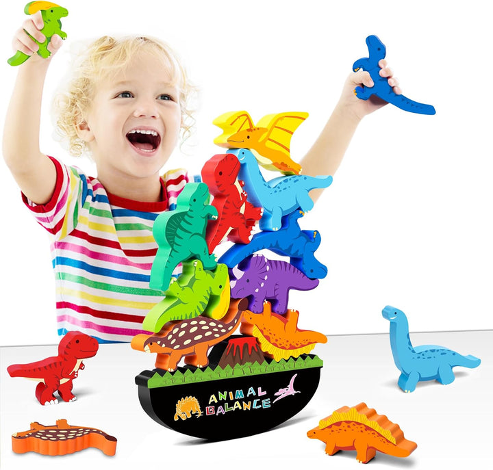FFTROC Montessori - Juguetes de dinosaurio para niños de 2, 3 y 4 a...