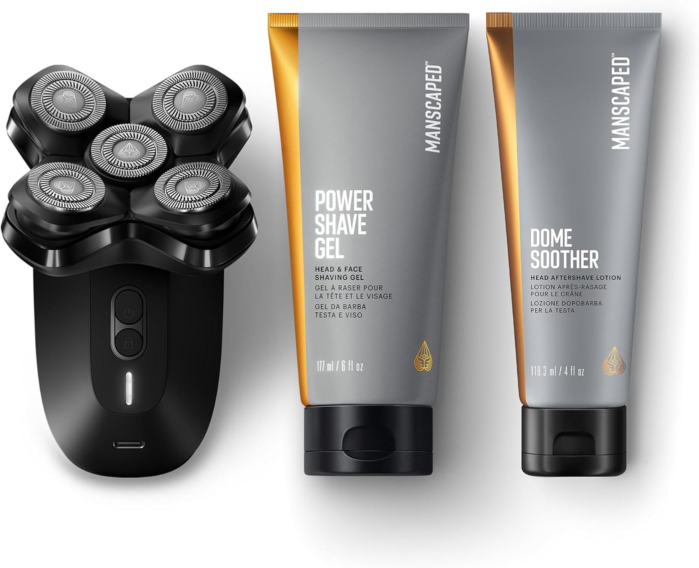 MANSCAPED® The Dome Shaver™ PRO Package - Afeitadora de cabeza para...