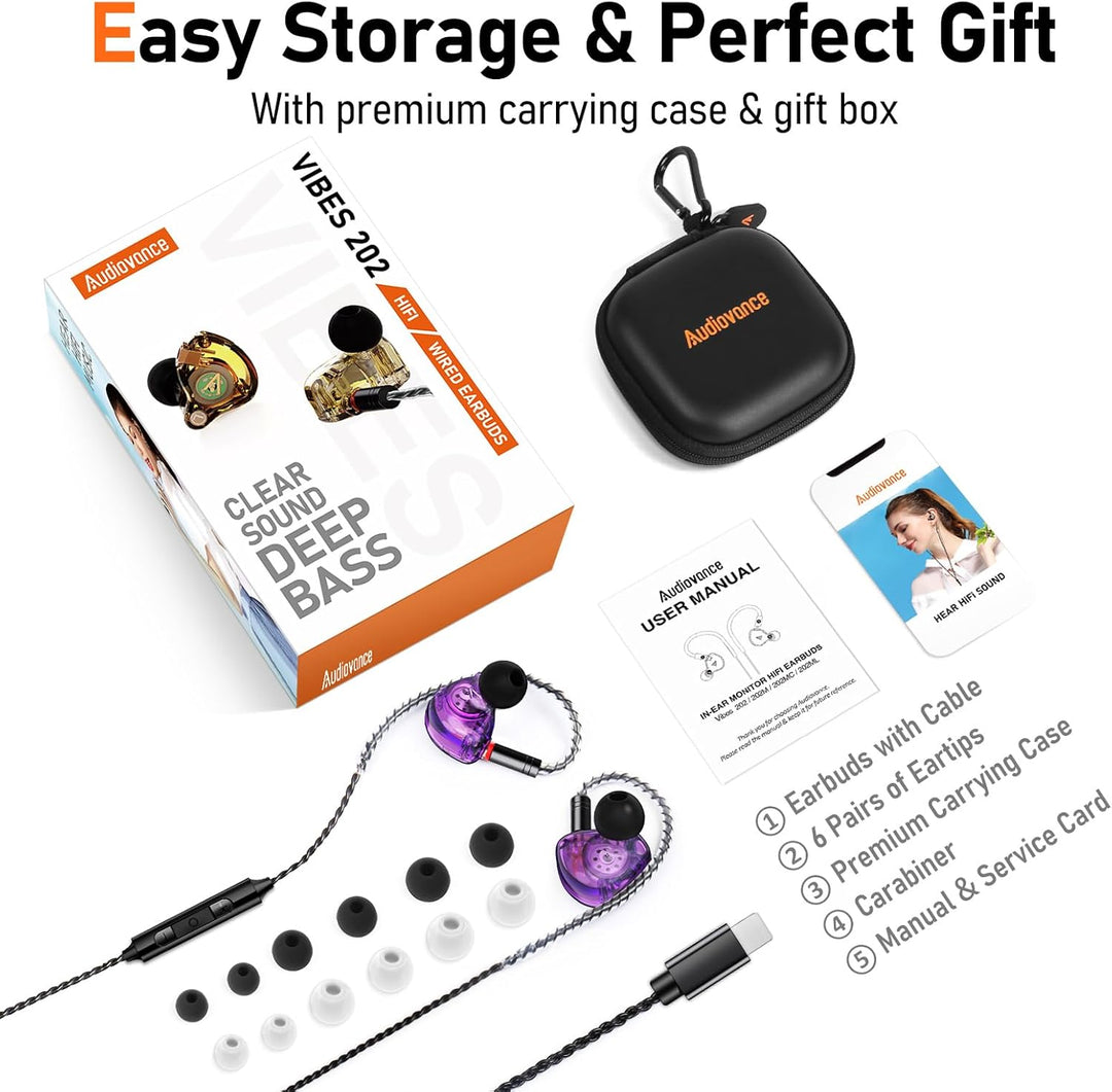 Vibes - Auriculares con cable de 6.8 fl oz, auriculares de alta fid...