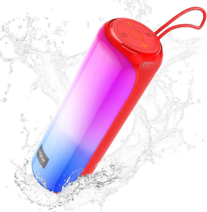 VOCH Altavoz Bluetooth 5.3 con luz RGB, altavoz inalámbrico portáti...