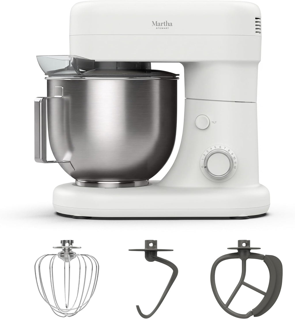 Martha Stewart Batidora de pie con cabezal inclinable de 5.3 cuartos
